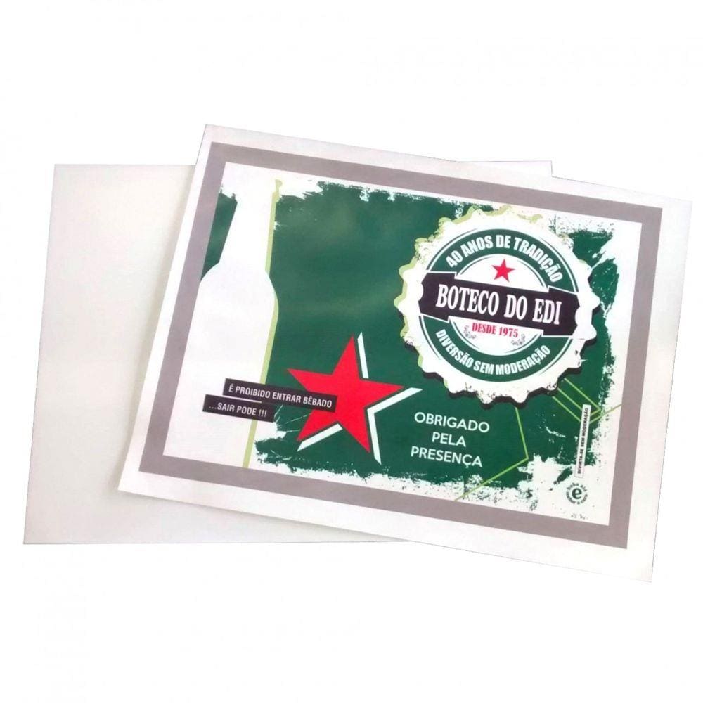 5 Jogos Americanos PVC Branco 130gr Sublimação