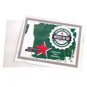5 Jogos Americanos PVC Branco 130gr Sublimação