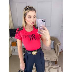 T-Shirt Feminina Bordada
