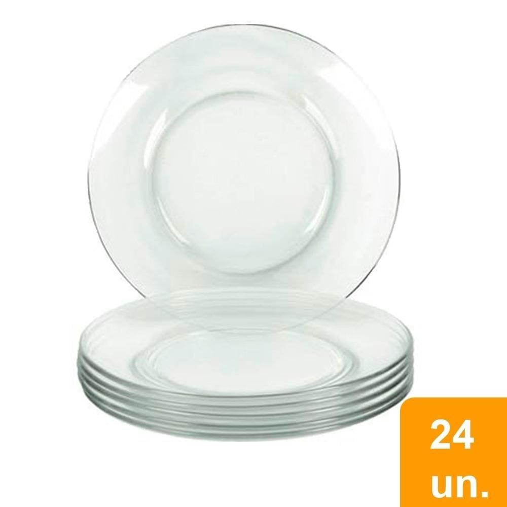 Conjunto de Pratos Rasos Duralex Astral 24 peças