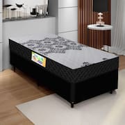 Cama Box Solteiro Colchão Espuma D33 Firme Duo 88x188x62cm 100kg por pessoa