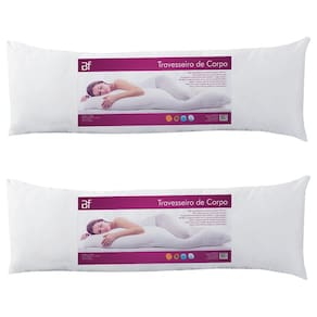 Kit 2 Travesseiro de Corpo com Fronha 130x40cm BF Colchões