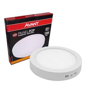 Plafon redondo sobrepor 18w branco quente AVANT