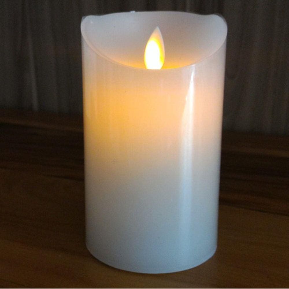 Vela Led Grande Parafina Movimento Chama Viva Diâmetro 5.3cm