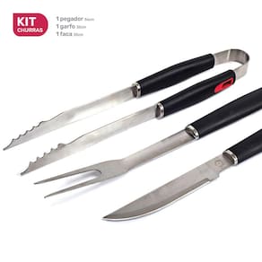 Kit Churrasco Bela Home 3 peças Preto