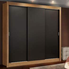 Guarda Roupa Casal Madesa Lyon 3 Portas de Correr 2 Gavetas