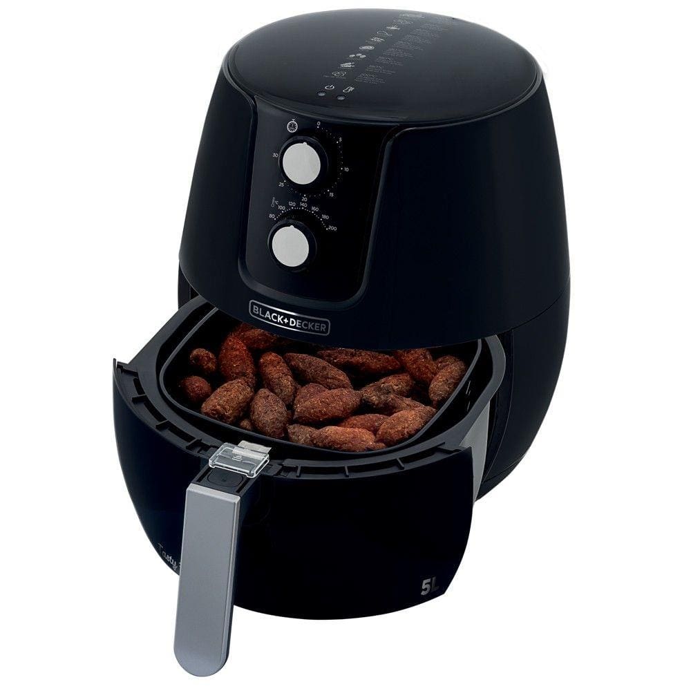 Fritadeira Elétrica Black And Decker com Timer, Cesto Antiaderente, Ajuste de Temperatuda 80º C - 200º C - 1400W - 5L
