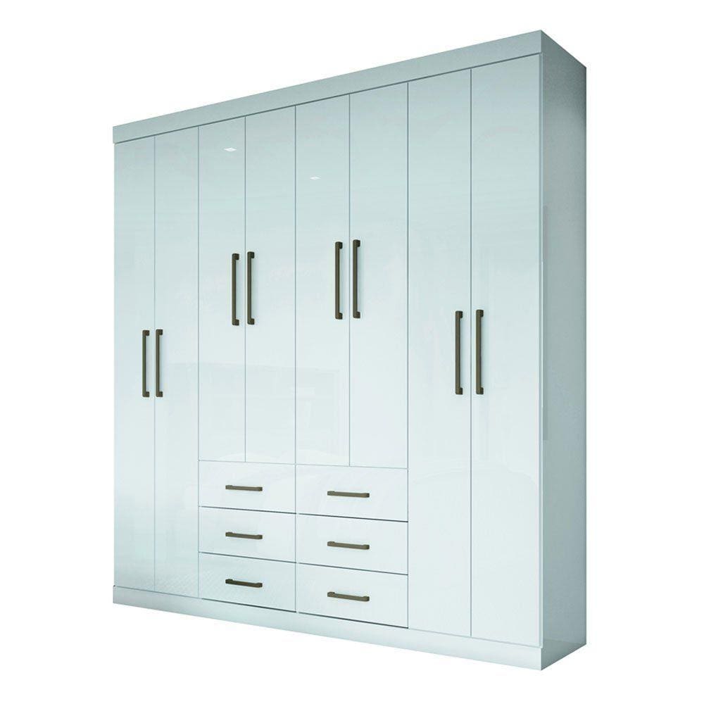 Guarda Roupa Casal 8 Portas 6 Gavetas Liverpool Santos Andira