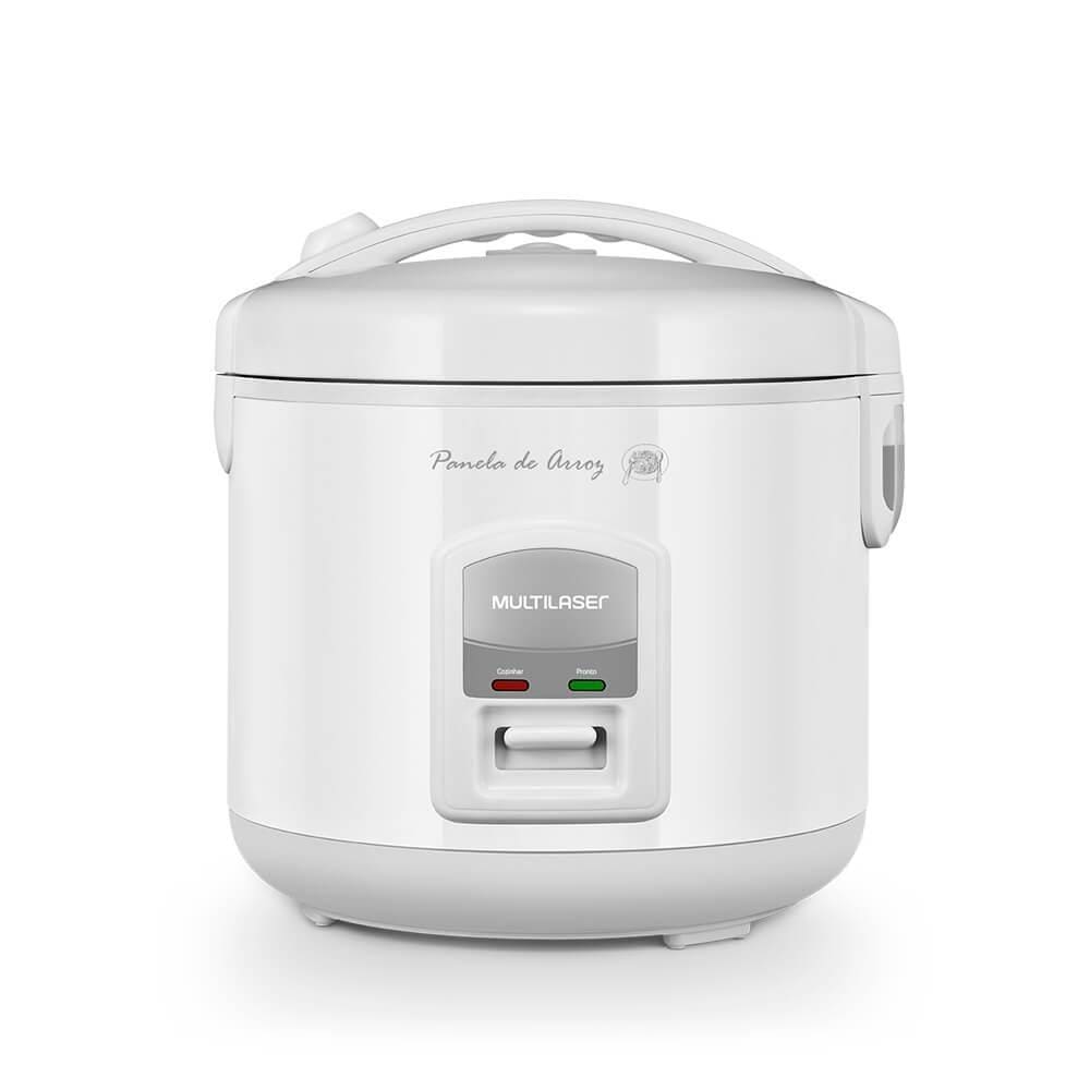 Panela De Arroz Multilaser 220V-400W - 5 Xícaras, Função Manter Aquecido E Bandeja De Cozimento A Vapor - Branca - Ce02