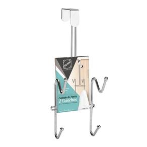 Cabide P/ Porta 2 Ganchos Metal Cromado -143284