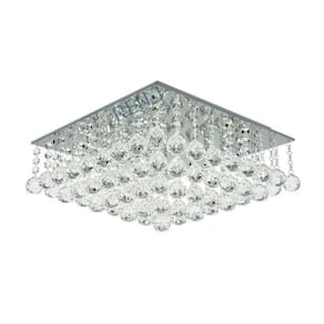 Plafon Lumix LN146 40cm Quadrado Transparente G9
