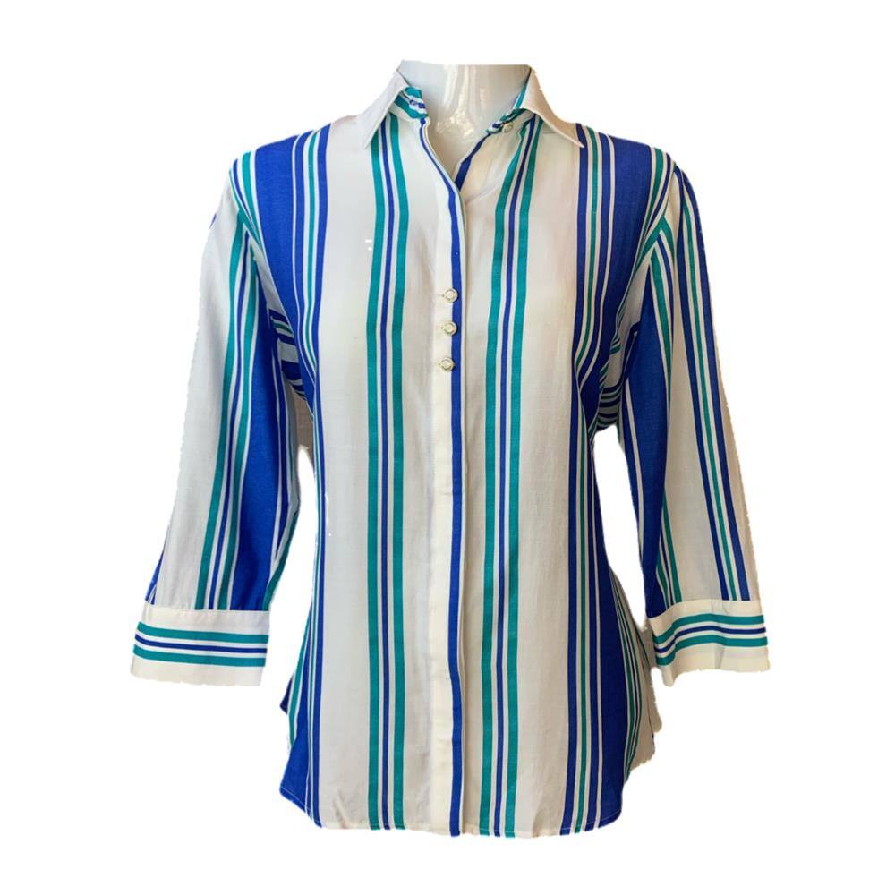 camisa de seda florida