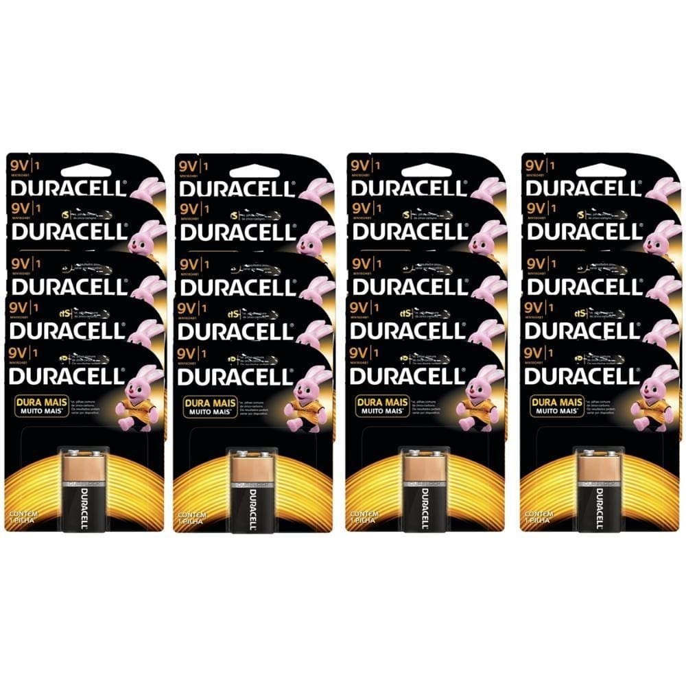 Kit Duracell Duralock Pilha Alcalina 9V - 20 unidades