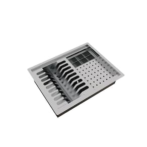 Calha Úmida Canal Equipado Escorredor Louça Inox Embutido