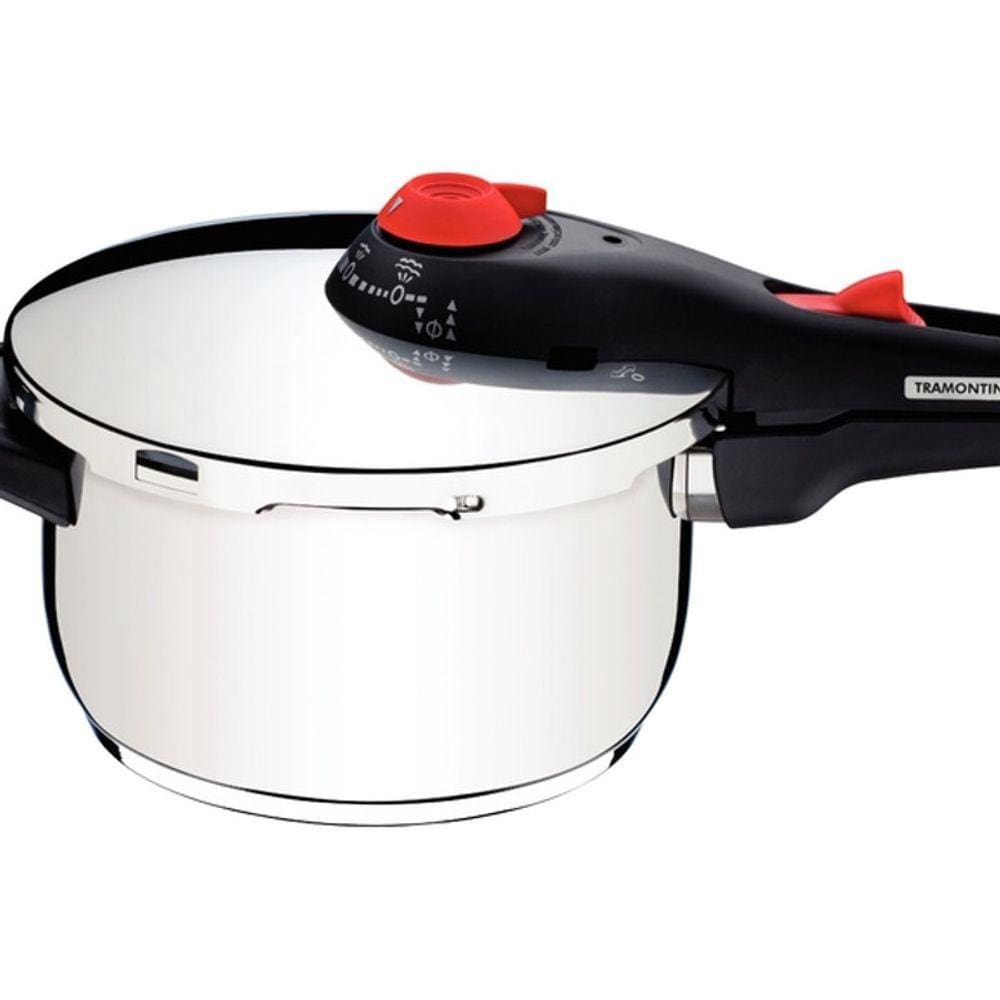 Panela de pressão aço inox 4,5 litros Solar Polida Tramontina 6
