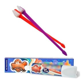 Escova Dentes Para Cachorro E Pasta Dental Pet Escova Dupla