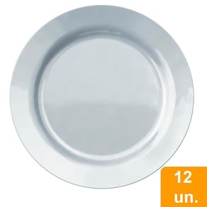 Conjunto de Pratos Rasos Duralex Opaline Menu Profissional 12 peças