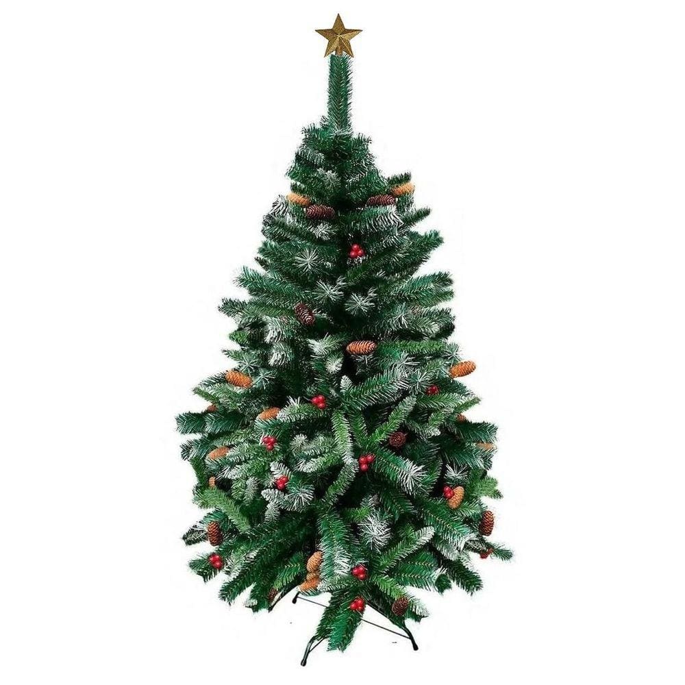 Árvore De Natal Nevada Alpina 1,20M 195 Galhos Com Ponteira