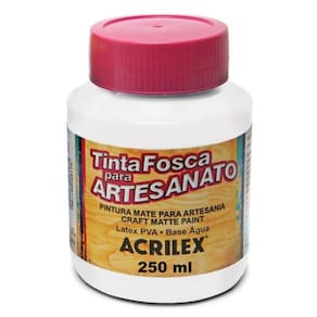 Tinta Acrilex Fosca Artes. 250 Ml 519 Branco