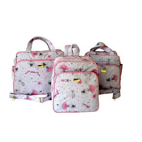 Kit Bolsa Maternidade 3 Peças Menina Passeio Enxoval - Mamãe