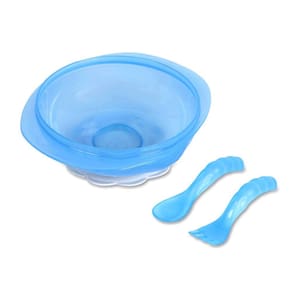 KIT PRATO BOWL C/VENTOSA E TALHERES (GARFO E COLHER) - Baby Go Premium