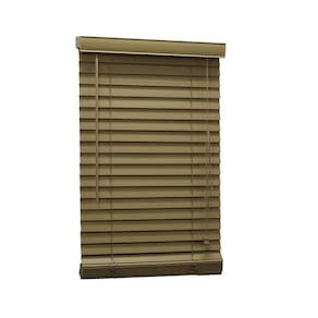 Persiana Horizontal Pvc 50mm Forest Marfim 100 (L) X 160 (A) cm Design Madeira C/ bandô 1,00 x 1,60