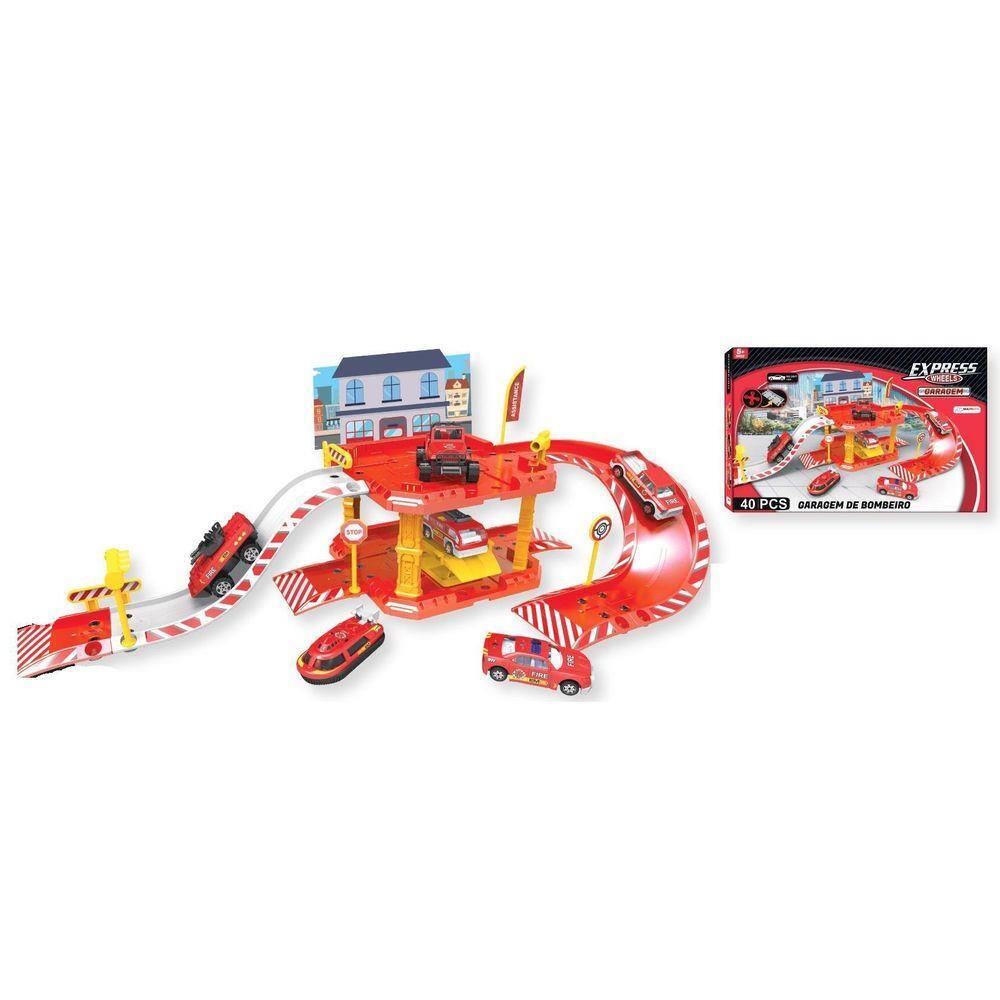 Express Wheels Garagem De Bombeiro 40 Peças Br1235 Multilaser