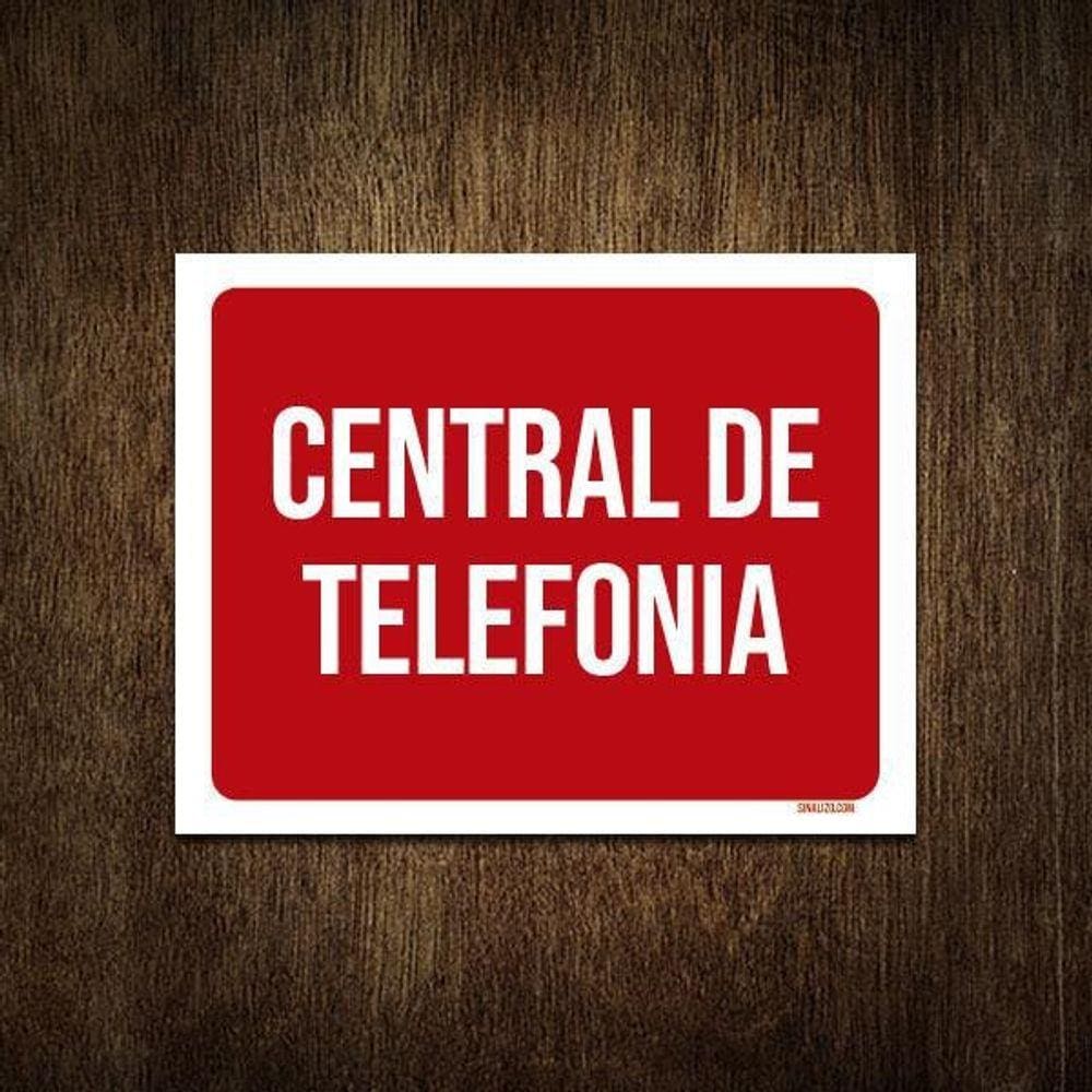 Placa Sinalização Central De Telefonia 27X35
