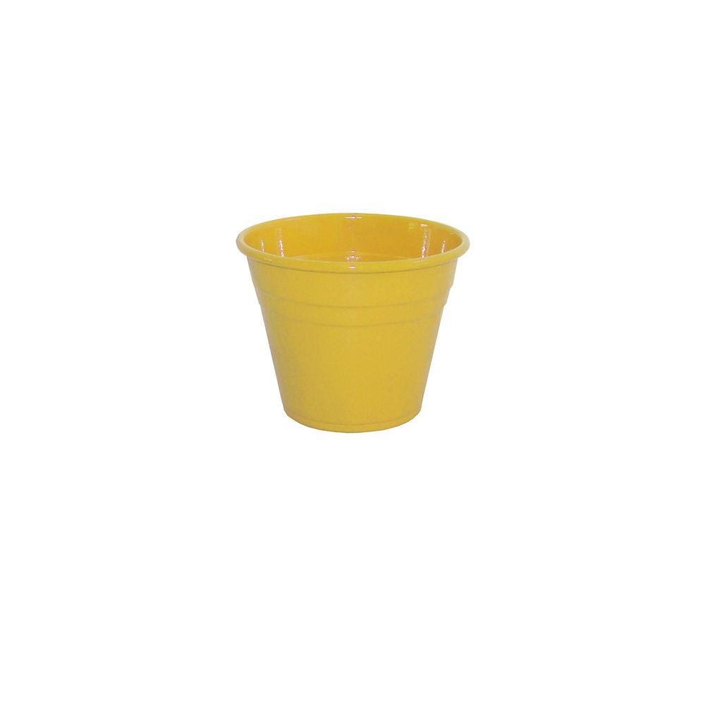 Vaso Aluminio P 11x9cm Amarelo Alumínios Vulcão