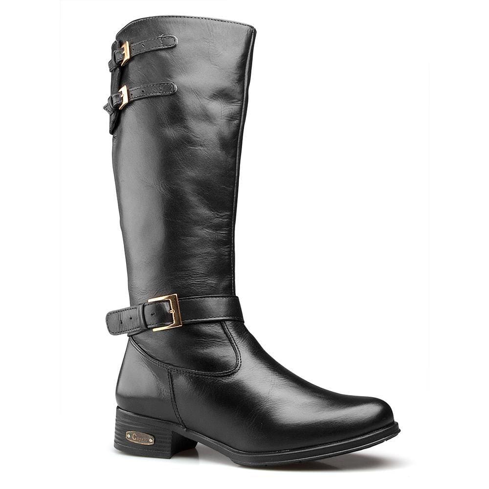 Bota Montaria Capelli Boots em Couro com Zíper Lateral Feminina