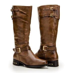 Bota Montaria Capelli Boots em Couro com Zíper Lateral Feminina