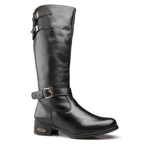 Bota Montaria Capelli Boots em Couro com Zíper Lateral Feminina