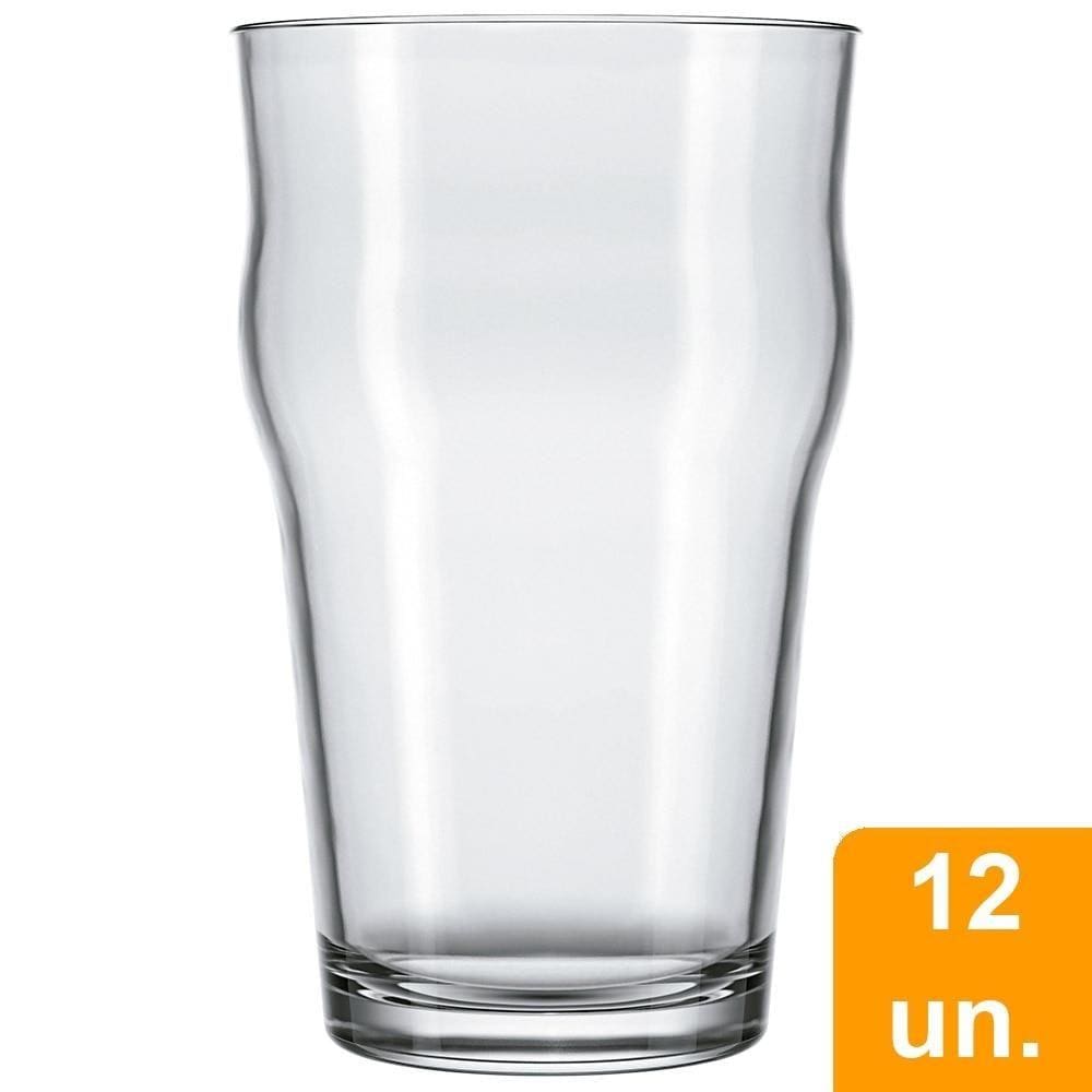 Conjunto de Copos Nadir Stout Cerveja 473ml Embalagem com 12 Unidades