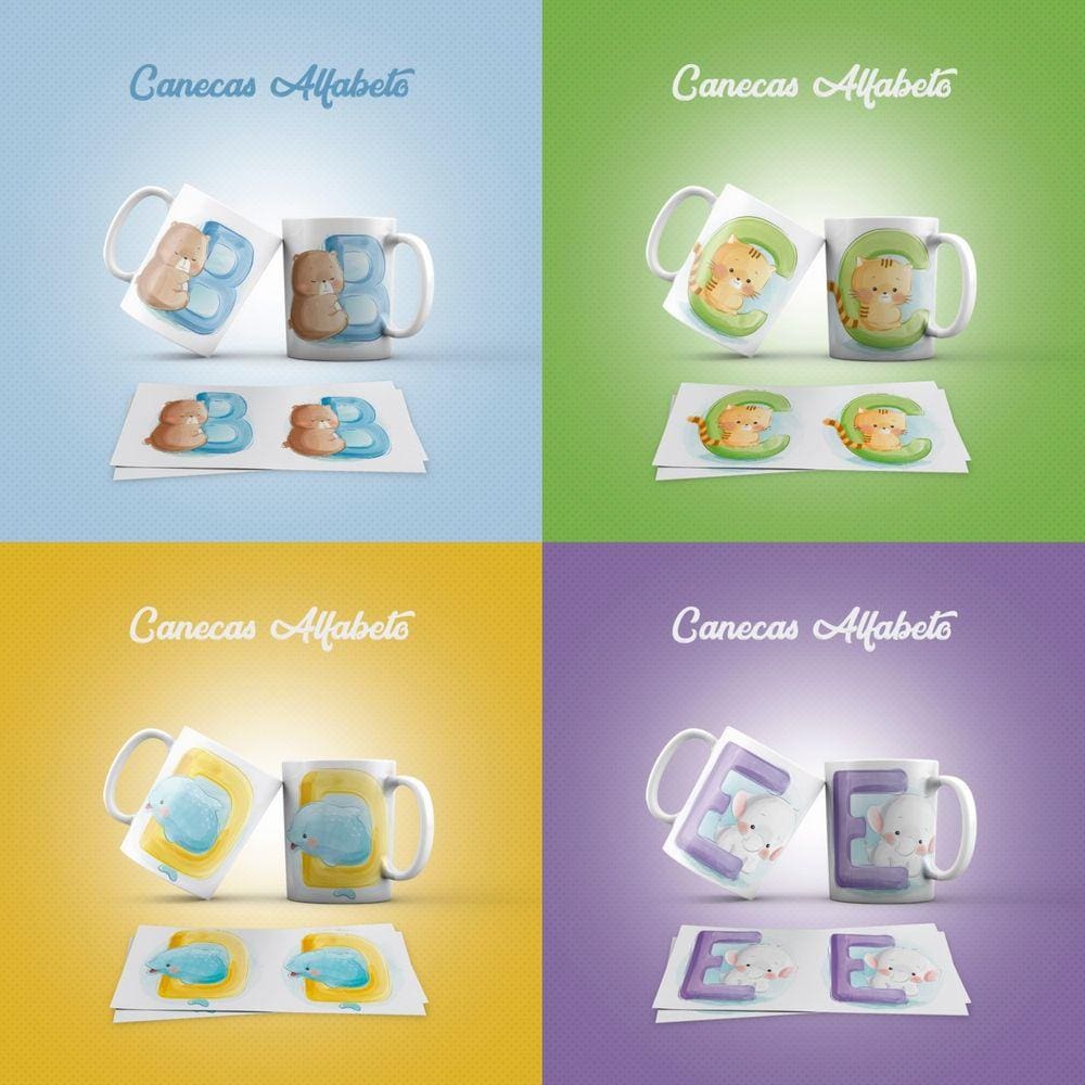 Canecas Coleção Alfabeto Escolha a Sua