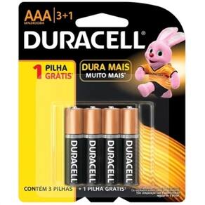 Pilha Duracell 3+1
