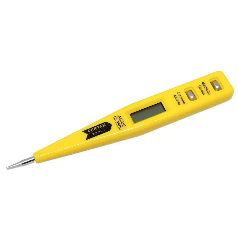 Teste Digital De Voltagem Corrente 12v A 220v Fertak Tools
