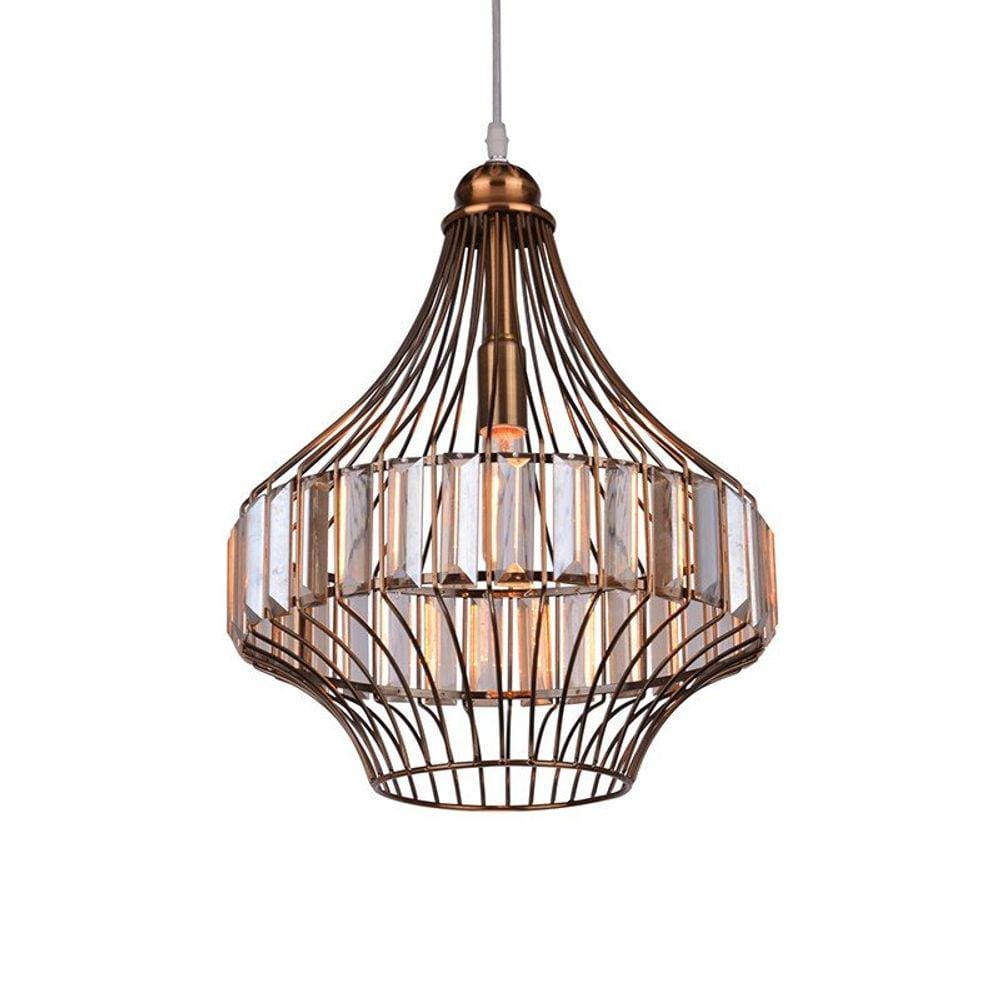 Lustre Pendente Taschibra Princess Cobre E27 Bivolt