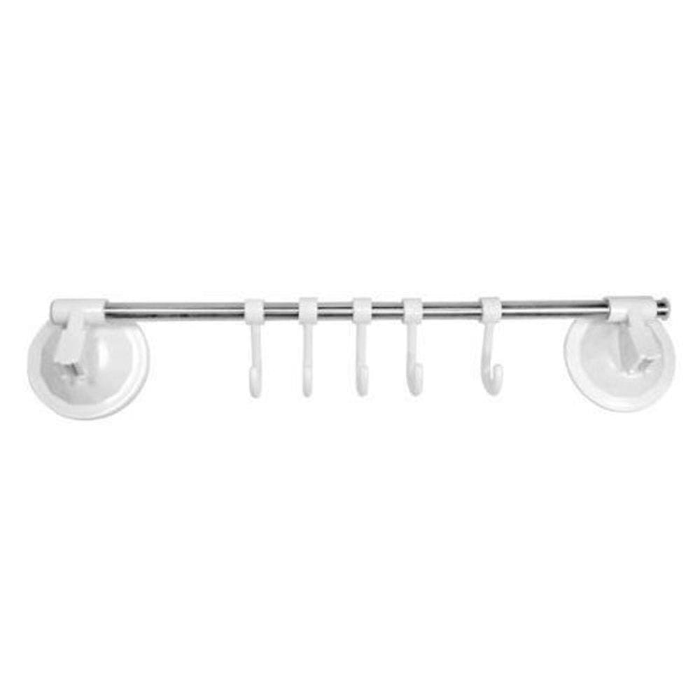 Suportes De Inox Com 5 Ganchos Cabides Com Ventosa