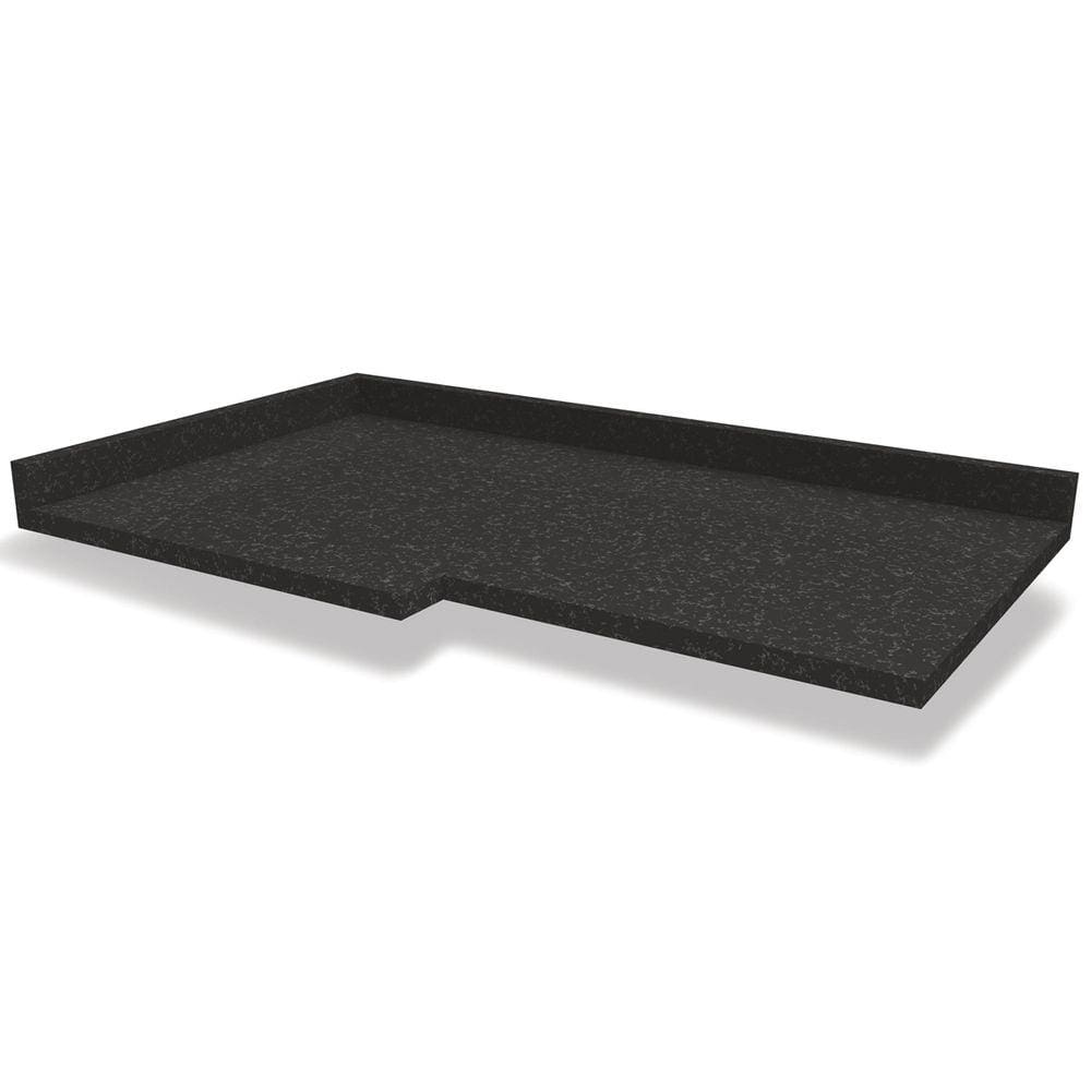 Tampo Para Balcão De Canto 100% Mdf B649 Preto Brilho - Kappesberg