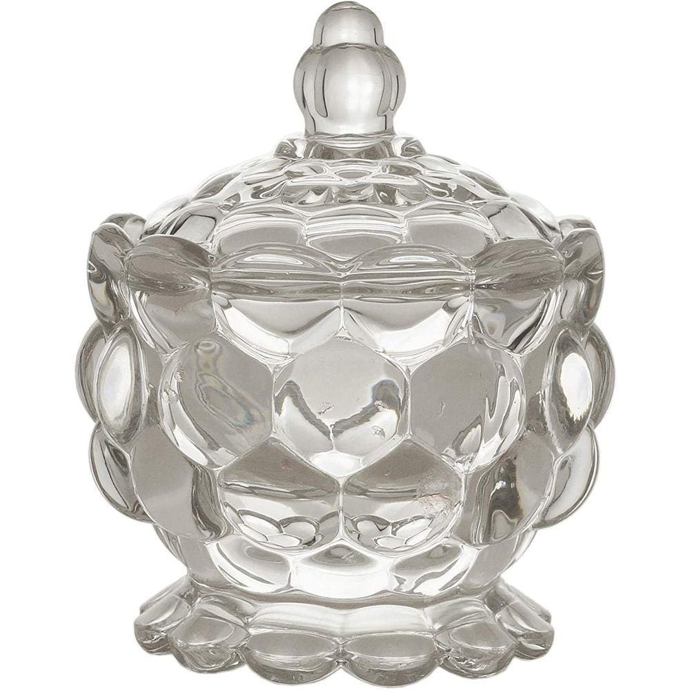 POTICHE DECORATIVO COM PE CRISTAL DE CHUMBO PUMPKIN 8,5 x 11 CM
