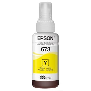 Garrafa de Tinta Epson EcoTank 673 T673420 Amarelo para L800, L805, L850, L1800