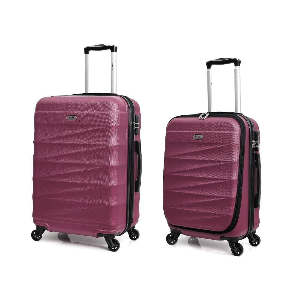 Conjunto malas de viagem Berna P e M 4 rodas Swiss Move Vinho