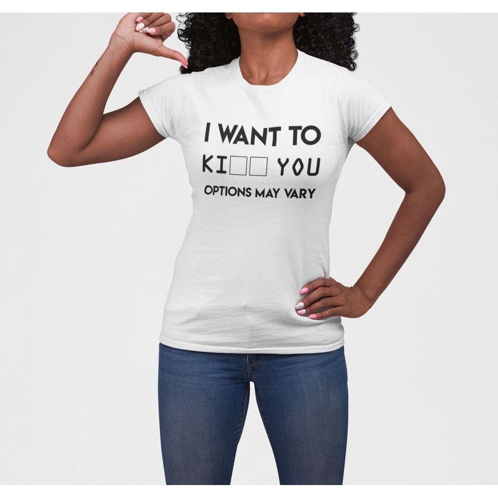 Camiseta ECF Feminina I Want To Manga Curta Branca Poliester