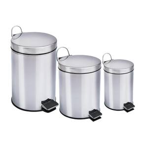 Kit Lixeiras aço inox 3L, 5L e 12 litros Travel Max