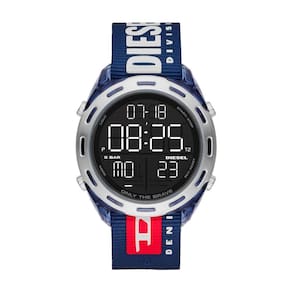 Relógio Masculino Diesel Crusher DZ1915/8AN 47mm Pulseira Nylon Azul