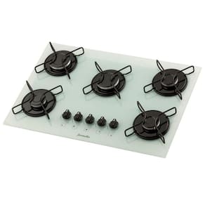 Fogão Cooktop A Gás 5 Bocas Branco Fornello Bivolt