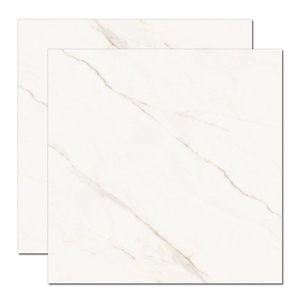 Porcelanato Natural Ópera Covelano 90x90cm Caixa 1,54m² Retificado Bege Cecrisa