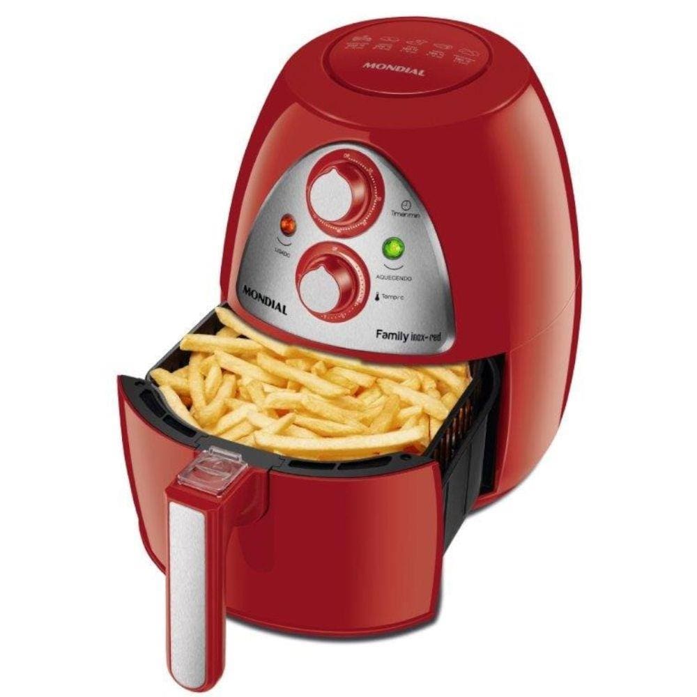 Fritadeira sem oleo mondial 4 litros vermelho Ponto