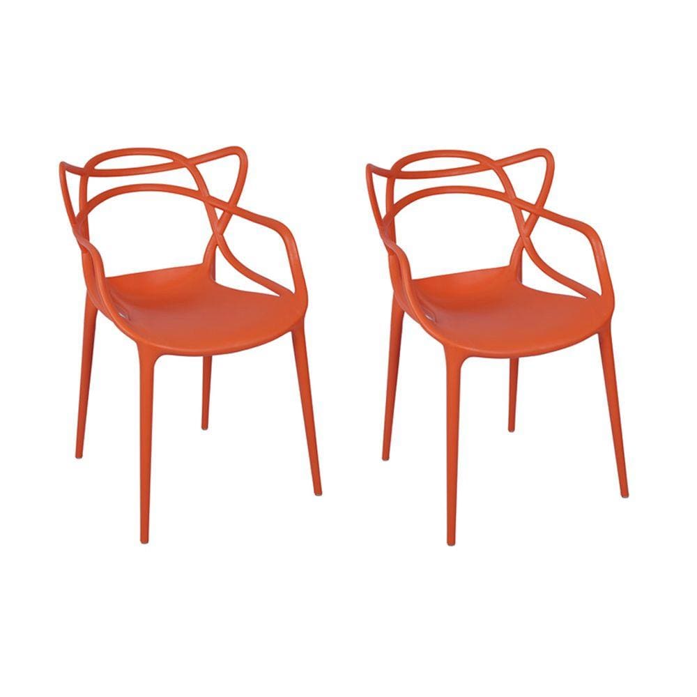 Conjunto com 2 Cadeiras Allegra - Laranja