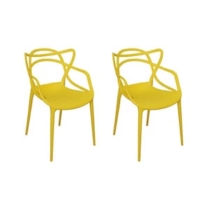 Conjunto com 2 Cadeiras Allegra - Amarelo